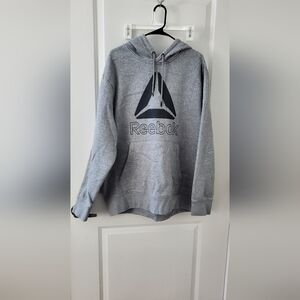 Reebok Men's Gray Logo Hoodie 2XL